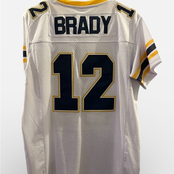 Youth Tom Brady Padres High School Jersey - White and Gold - Picture 5 of 5